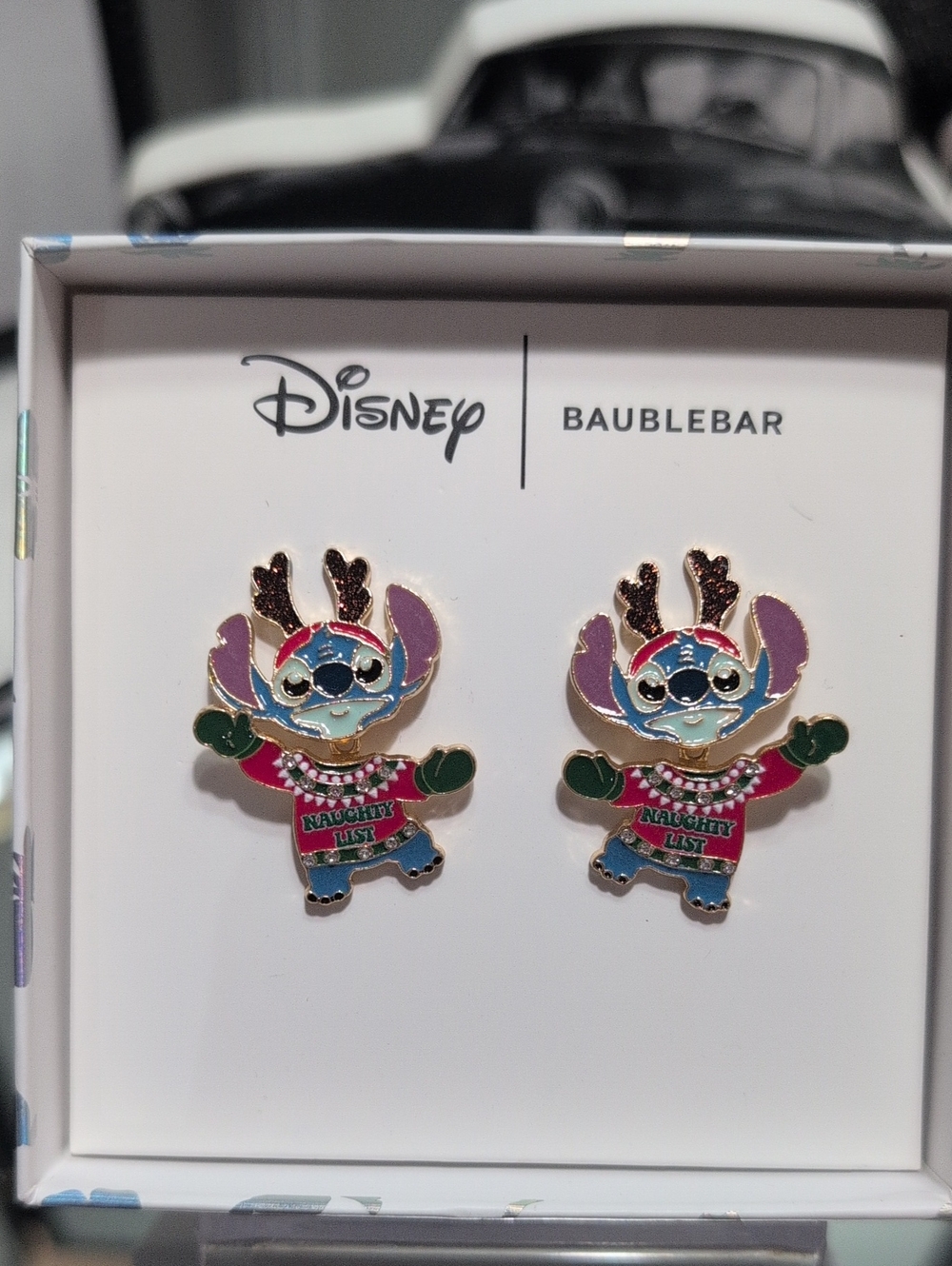 Disney x BaubleBar Holiday Stitch Stud Earrings -Multicolor